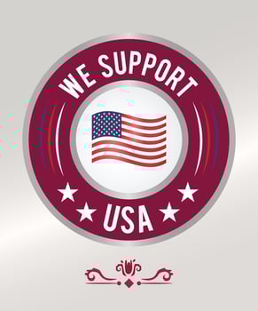 Soccer Badge Flag for USA  Fans vector