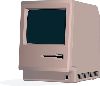 Vintage retro theme of electronics television flat design icon logo illustration. vector