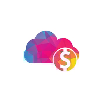 Cloud money logo vector. Cloud Pay Logo Template vector