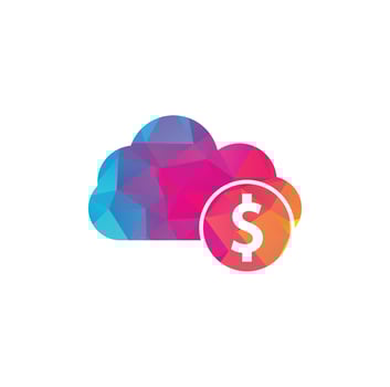 Cloud money logo vector. Cloud Pay Logo Template vector