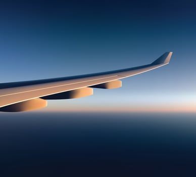 Travel inspiration quote design illustration, Airplane wing icon illustration design. vector