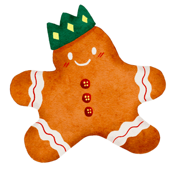 Gingerbread Man Watercolor Illustration png