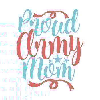 Proud Army Mom, Happy Mothers Day, Blessed Mom Typography Lettering Design vector