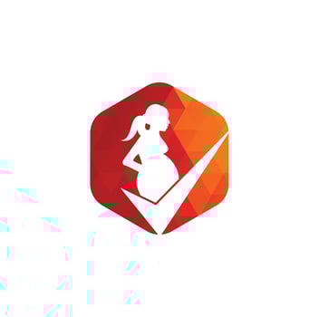 Check pregnancy logo design. Pregnant Logo Symbol Template Design Vector. vector