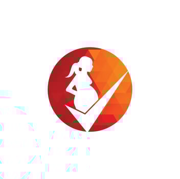 Check pregnancy logo design. Pregnant Logo Symbol Template Design Vector. vector