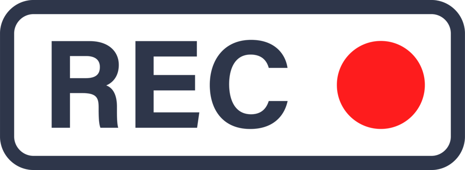 Recording icon. Red logo camera video recording signs. Rec illustrations. png