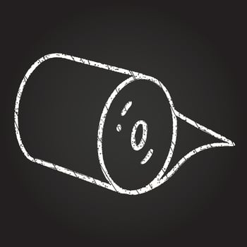 Toilet Paper Chalk Drawing vector