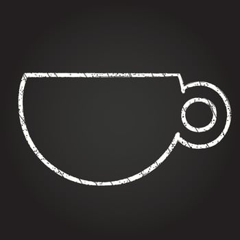 Cup Chalk Drawing vector