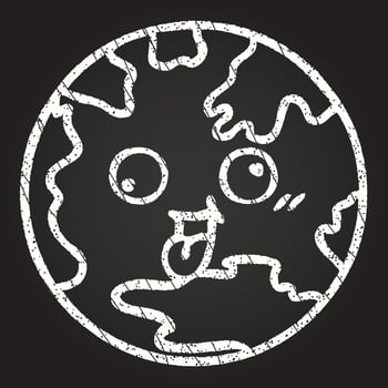 Planet Earth Chalk Drawing vector
