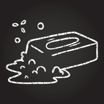Foamy Soap Chalk Drawing vector