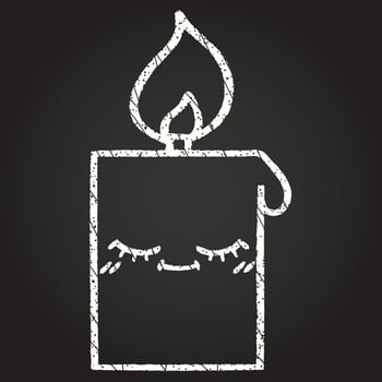 Candle Chalk Drawing vector
