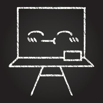 White Board Chalk Drawing vector