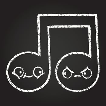 Music Note Chalk Drawing vector