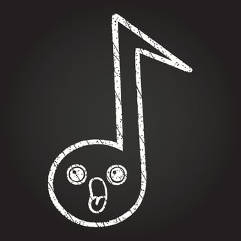 Music Note Chalk Drawing vector