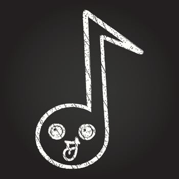 Music Note Chalk Drawing vector