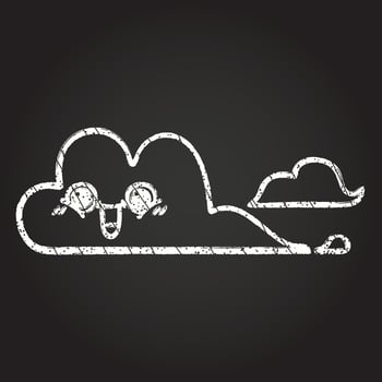 Cloud Chalk Drawing vector