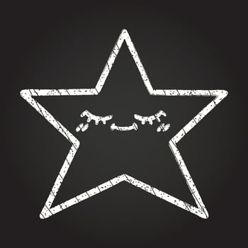 Star Chalk Drawing vector