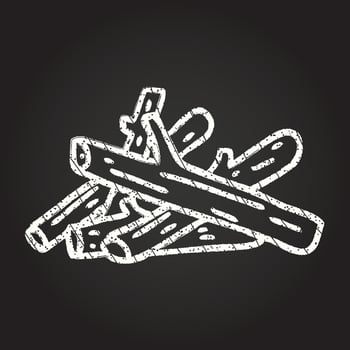 Camp Fire Chalk Drawing vector