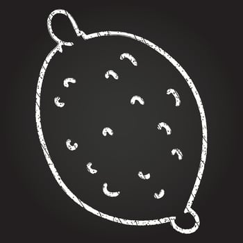 Lemon Chalk Drawing vector