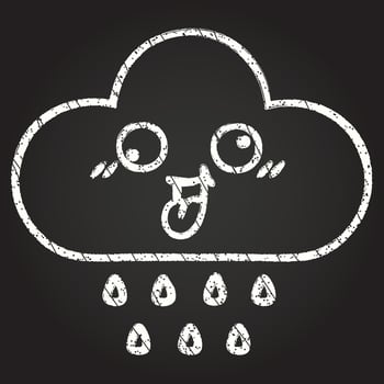 Cloud Chalk Drawing vector