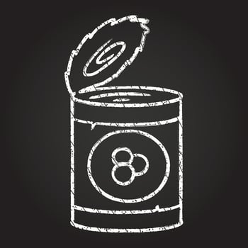 Canned Food Chalk Drawing vector