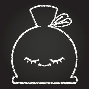 Christmas Sack Chalk Drawing vector