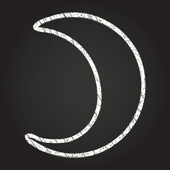 Moon Chalk Drawing vector