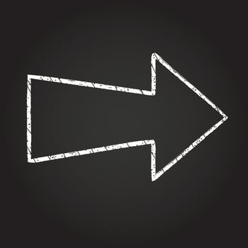 Pointing Arrow Chalk Drawing vector