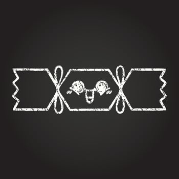 Christmas Cracker Chalk Drawing vector
