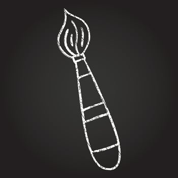 Paint Brush Chalk Drawing vector