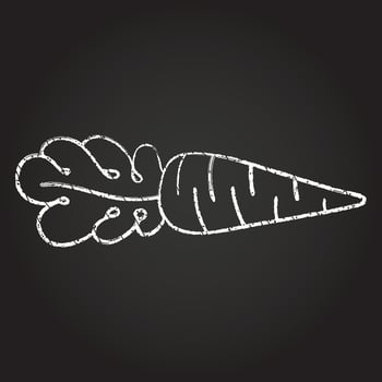Carrot Chalk Drawing vector