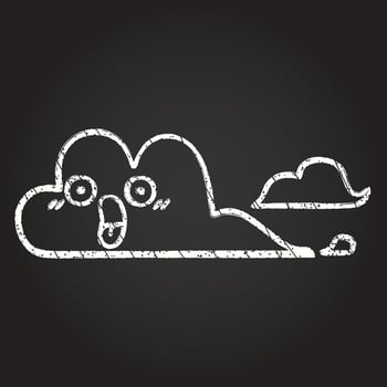 Cloud Chalk Drawing vector