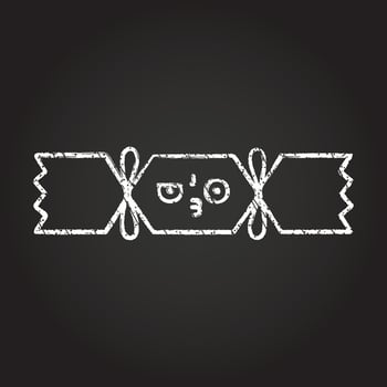 Christmas Cracker Chalk Drawing vector