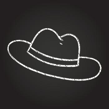 Hat Chalk Drawing vector