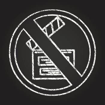 Movie Ban Chalk Drawing vector