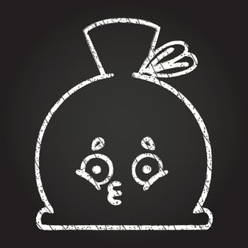 Christmas Sack Chalk Drawing vector