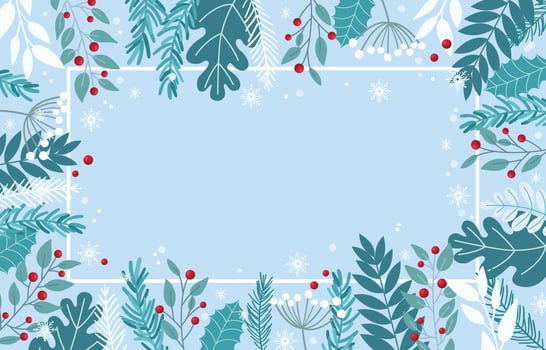 Nature Leaves in WInter vector