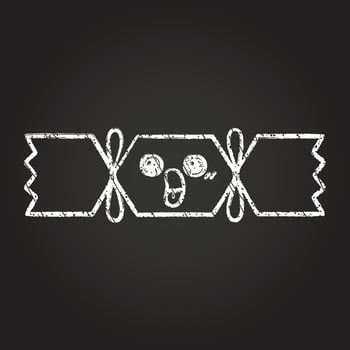 Christmas Cracker Chalk Drawing vector