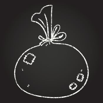 Old Sack Chalk Drawing vector
