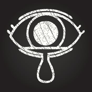 Occult Eye Chalk Drawing vector