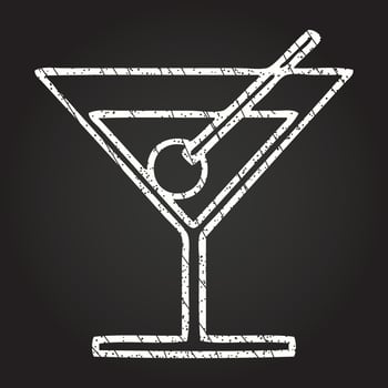 Cocktail Chalk Drawing vector