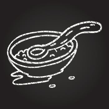 Cereal Chalk Drawing vector
