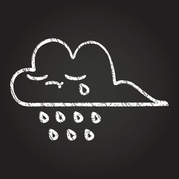 Cloud Chalk Drawing vector