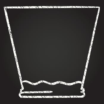 Empty Whisky Chalk Drawing vector