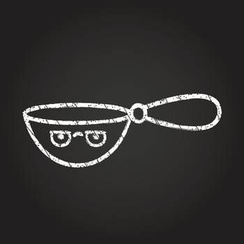 Wok Chalk Drawing vector