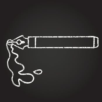 Fountain Pen Chalk Drawing vector
