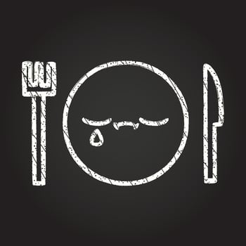 Dinner Set Chalk Drawing vector