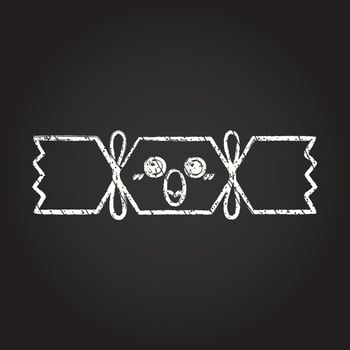 Christmas Cracker Chalk Drawing vector