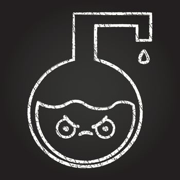 Chemical Reaction Chalk Drawing vector