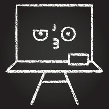 School Blackboard Chalk Drawing vector